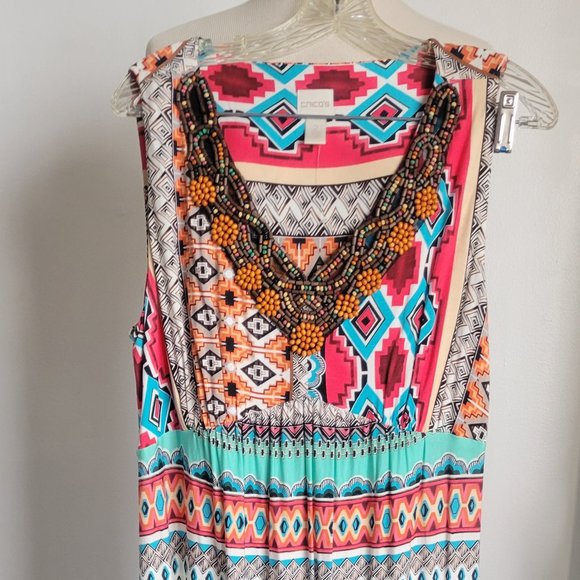 Chico's Dresses & Skirts - Beautiful Chico Aztec Print Maxi Dress--- Size 2 (which averages to a 12 USA)